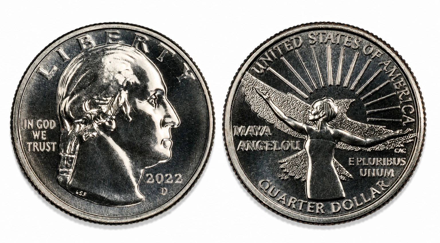 2022 Maya Angelou quarter close-up macro photography